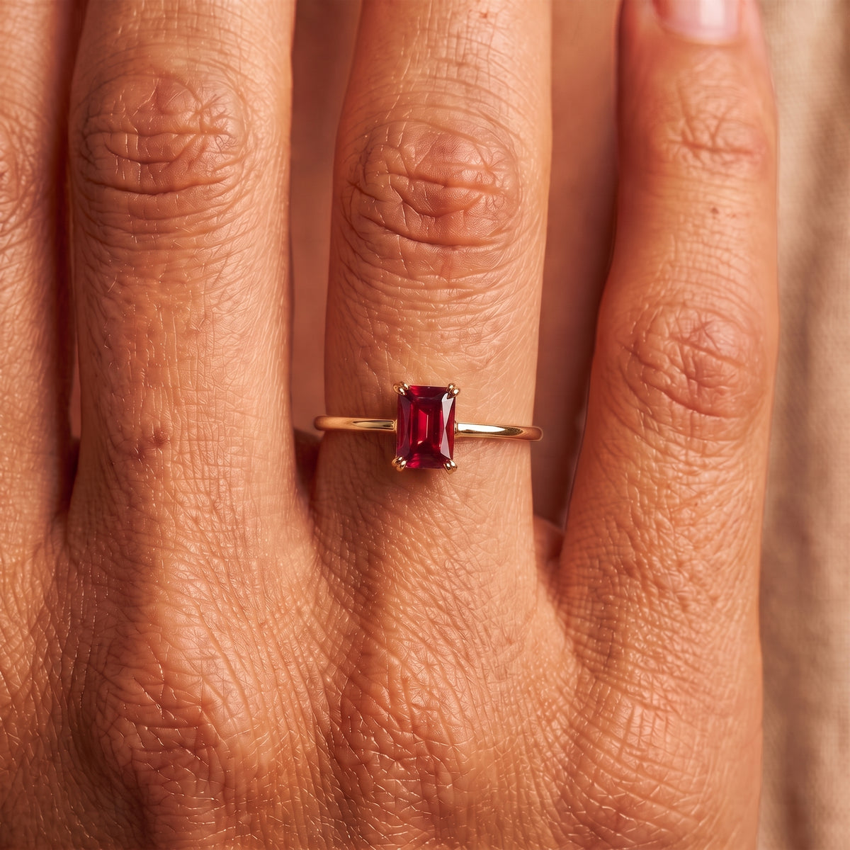 Adjustable BirthStone Ring "Elia"